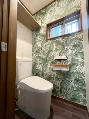 爽やかなグリーンが美しいボタニカル調トイレ 品川区O様邸 爽やかなグリーンが美しいボタニカル調トイレ 品川区O様邸